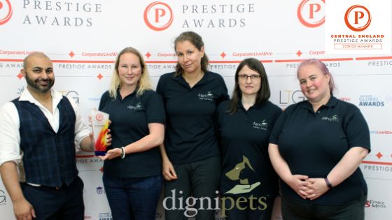 Dignipets won award for best mobile vet practice Central England